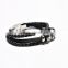 >>New arrival magnietic bracelet cross leather bracelet/