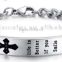 I was born to love you stainless steel bracelet