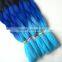 24" 100g/pc Black Mermaid Blue Synthetic Hair Jumbo Braid Ombre Color Jumbo Braiding Hair for Crochet Braids Twist Dreadlocks