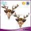 Factory direct selling gold plated zinc alloy Christmas jewelry deer head brooch
