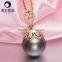 Wholesale Good Quality 14--15mm Tahitian Black Pearl Pendant