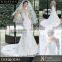 2015 New Design Top Quality China Factory Made embroidered tulle bodice ruffled tiered organza sexy bridal wedding