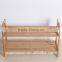 2tiers self-assembly DIY shoe racks,potable bamboo shoe organzier