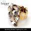 Fashion jewelry brand new fashion exaggerated three big diamond alloy ring