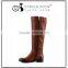 british style boots shoes retro rose pattern knee high boots