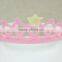 Multi-color sponge crown girls hair clasp glitter custom kids hair accessory