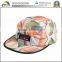 custom floral all over print 5 panel hats and caps