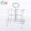 Household Latest Design Wire Heart-shaped Cup Holder/Glass Dish Holder