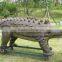 Life-size robotic simulation walking dinosaur model