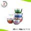 Colorful stainless steel salad mixing bowl HC-W44