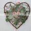 wholesale christmas circle, beautiful wreath decoration,xmas tree assessories heart shape Christmas tree