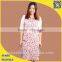 Apron Cooking Kitchen Front Pocket Adult Cotton Women Pink and White