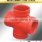 ASTM-A536 Grade 64-45-12 Ductile Iron Grooved Fitting Cross