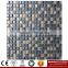 IMARK Black Color Wavy Shape Crystal Glass Mosaic Tiles for Wall Backsplash Code IXGM8-024
