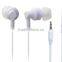 all white earphone plastic earbuds mobile phone use in ear earphone shenzhen factory