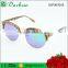 classic demi brown mirror blue coating plastic injection sunglasses mens