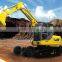 wheel crawler excavator 8ton earthmoving digger machine