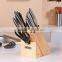 8pcs forged pom handle kitchen knife set with wooden block