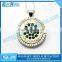 Silver plated metal custom golf ball marker necklace