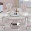 2016 Modern Stainless Steel Base Rotating Marble Table Top Round Dining Table
