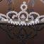 2015 new girls princess alloy hair jewelry cheap rhinestone wedding round crown pageant