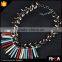 Turquoise and Alloy Spiker Drop Fashion Wheat Design Choker Necklace
