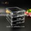 factory supply clear 3 tier acrylic makeup organizer drawers