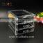 factory supply clear 3 tier acrylic makeup organizer drawers