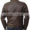 men fashion leather jacket & brown color and cream waxed style