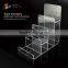 Transparent acrylic four layers wallet display stand