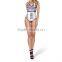 BSC087 Hot open young girl sexy one piece printing triangle bikini swimwear