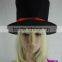 Black flannelette tall hat magic show hat halloween party hat
