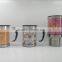stainless steel double wall promotion coffee tumbler with colorful paper inside