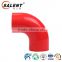 1'' 25mm high temperature reinforced automotive Red elbow 90 degree silicone hose