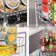 Stainless steel 2 tier wall mounted metal spice rack spice shelf kitchen shelf organizer