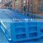 Logistic equipment container unloading system