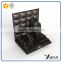 High end customized and design brown leather wood jewelry display rack stand