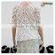 fashion embroidered ladies crochet Women short sleeve loose vest for garment accessories