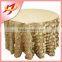 Elegant wholesale petal taffeta polyester round fancy table cover wedding table cloth