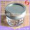 Fancy 125ml mini glass jar for jam with metal lid