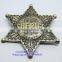 Custom Gold Plating Sheriff Star Badge