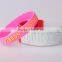 Debossed screen printing color filled silicone wristband