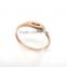 Rose gold colored women tiny band custom signet ring