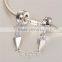 Sample Design Silver Safety Chain Charms Blue Diamond Charms For Bracelet Making