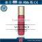 1oz electroplate red glass bottle with golden metal roll on ball