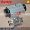 sanitary no retention 3pc pneumatic ball valve 3 inch