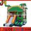 Commercial Tropical Theme Double Lanes Inflatable Water Slide For Sale