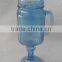 Bright Ombre Mason Jar on a Pedestal Glass Drinkware w/ Straw