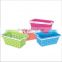 Eco-friendly 2PCS portable handle basket for camping customized colors empty picnic basket
