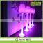 Battery operated PE plastic water-drop shape floor lamp with LED light illuminated multi colors